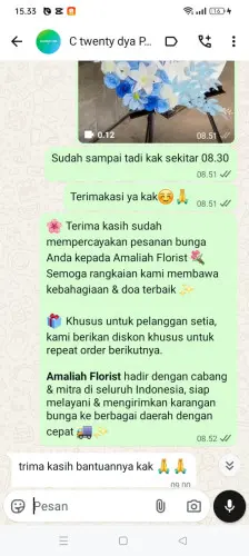 Testimonial Standing Flower probolinggo